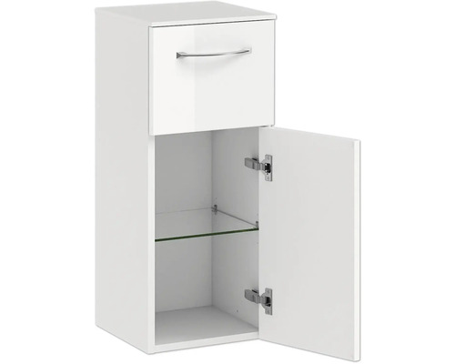Badezimmerschrank mit Schublade, Tür und Glaseinlegeboden