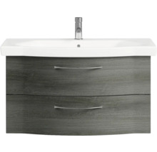 Waschtischunterschrank mit zwei Schubladen und Waschbecken