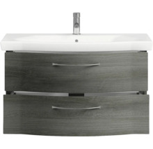 Waschtischunterschrank mit zwei Schubladen und Waschbecken