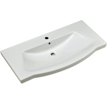 Keramik Waschbecken mit Hahnloch und Überlauf