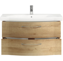 Waschtischunterschrank mit zwei Schubladen und Waschbecken