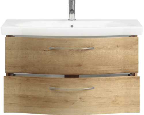 Waschtischunterschrank mit zwei Schubladen und Waschbecken