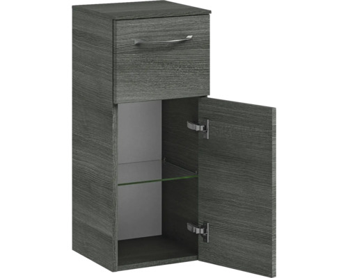 Badezimmer-Hängeschrank mit Schublade, Tür und Glasregal