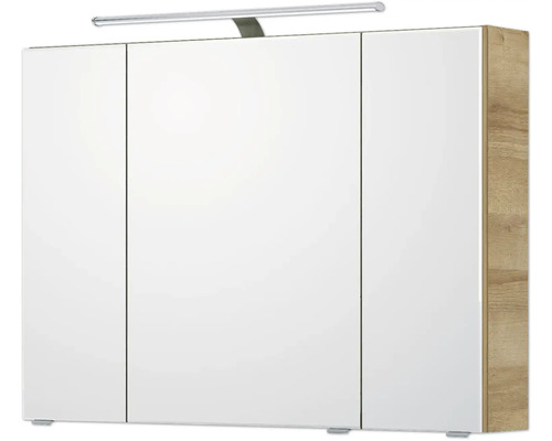 Spiegelschrank mit drei Türen und Beleuchtung