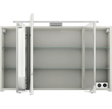 Offener Spiegelschrank mit Glasablagen