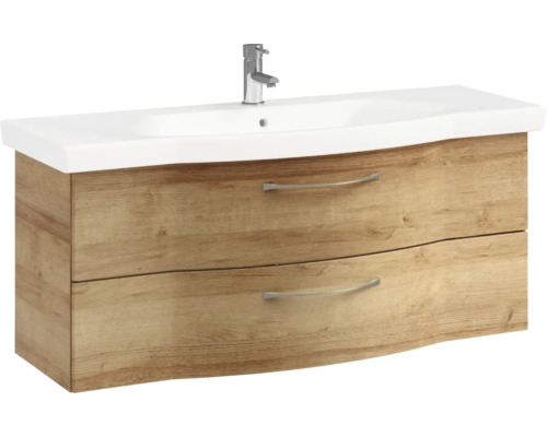 Waschtischunterschrank mit Waschbecken und zwei Schubladen