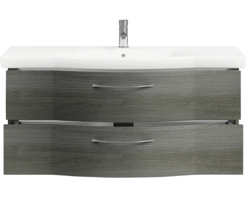 Waschtischunterschrank mit zwei Schubladen und Aufsatzwaschbecken