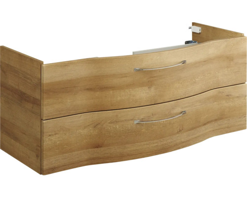 Meuble sous-lavabo avec deux tiroirs au design bois