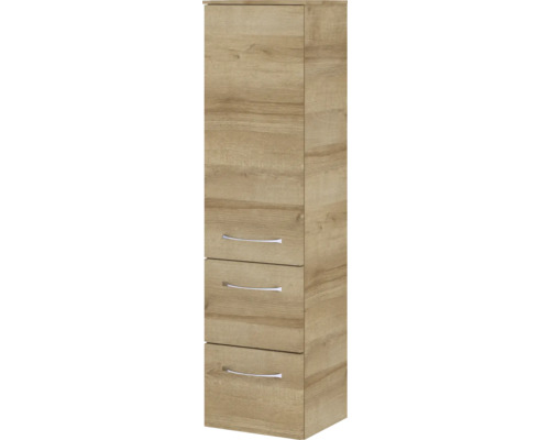 Armoire étroite en bois avec trois tiroirs