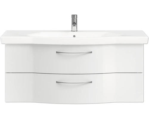 Waschtischunterschrank mit Waschbecken und zwei Schubladen