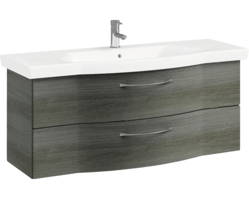 Waschtischunterschrank mit zwei Schubladen und Aufsatzwaschbecken