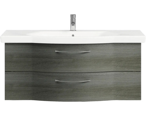 Waschtischunterschrank mit Waschbecken und zwei Schubladen