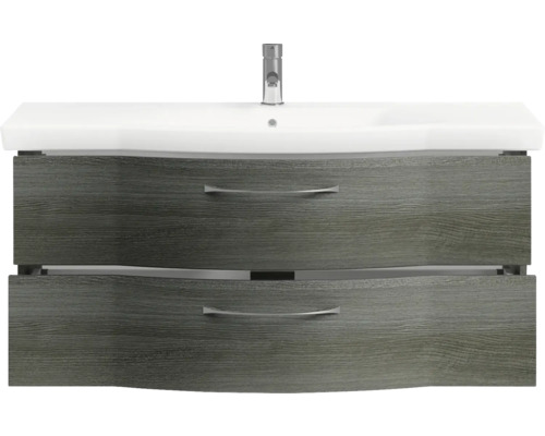 Waschtischunterschrank mit zwei Schubladen und Aufsatzwaschbecken