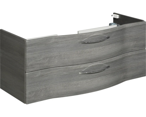 Waschtischunterschrank mit zwei Schubladen und Holzdekor