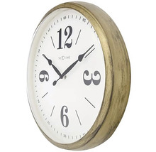 Horloge murale Classic métal or blanc Ø 39 cm