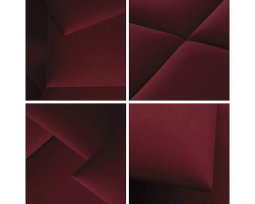 Collage von Akustikplatten mit geometrischen Formen