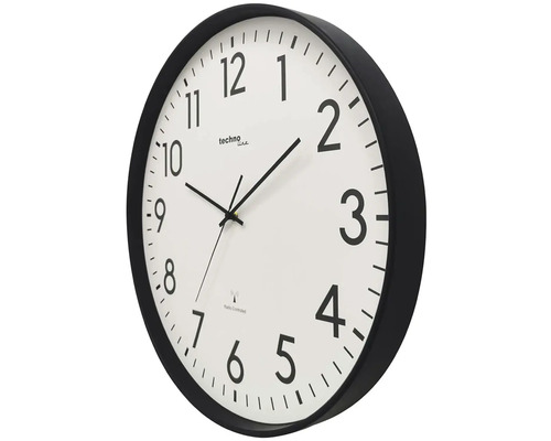 Horloge murale radiocommandée avec cadre noir