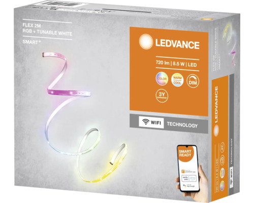 Emballage de bande LED blanche réglable LEDVANCE Flex 2M RGB