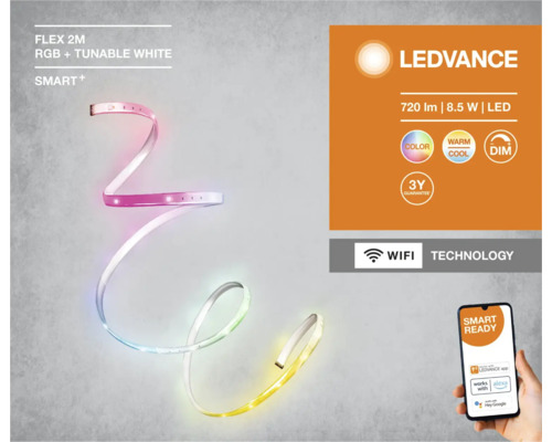 Bande LED LEDVANCE Flex 2M avec RVB et blanc réglable