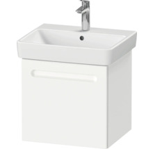 Meuble de salle de bains 3 pièces DURAVIT No.1 60 x 200 x 45 cm façade blanc avec vasque en céramique blanc avec lavabo sous-vasque armoire de toilette lumineuse N10163R18180000