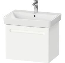 Meuble de salle de bains 3 pièces DURAVIT No.1 65 x 200 x 45 cm façade blanc avec vasque en céramique blanc avec lavabo sous-vasque armoire de toilette lumineuse N10167R18180000