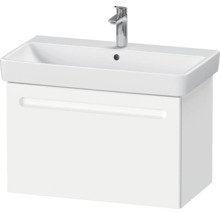 Meuble de salle de bains 3 pièces DURAVIT No.1 80 x 200 x 45 cm façade blanc avec vasque en céramique blanc avec lavabo sous-vasque armoire de toilette lumineuse N10169018180000