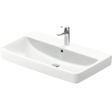 Ensemble de meubles salle de bains 3 pièces DURAVIT n°1 lxhxp 80 x 200 x 45 cm couleur de façade graphite avec vasque en céramique blanche, meuble sous vasque et miroir lumineux LED N10158049490000