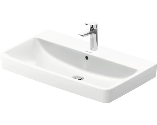 Weißes Keramik Waschbecken mit Armatur
