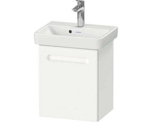 Waschtisch mit Unterschrank und Armatur für das Badezimmer