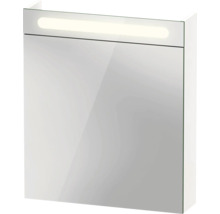 Meuble de salle de bains 3 pièces DURAVIT No.1 60 x 200 x 45 cm façade graphite avec vasque en céramique blanc avec lavabo sous-vasque armoire de toilette lumineuse N10155L49490000