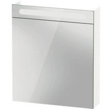 Meuble de salle de bains 3 pièces DURAVIT No.1 55 x 200 x 45 cm façade blanc avec vasque en céramique blanc avec lavabo sous-vasque armoire de toilette lumineuse N10153R18180000