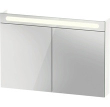 Badmöbel-Set DURAVIT No.1 BxHxT 100 x 200 x 45 cm Frontfarbe graphit mit Waschtisch weiß und Waschtischunterschrank Spiegel mit LED-Beleuchtung N10183049490000