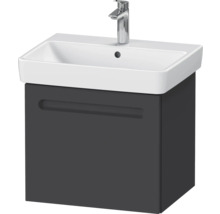 Meuble de salle de bains 3 pièces DURAVIT No.1 60 x 200 x 45 cm façade graphite avec vasque en céramique blanc avec lavabo sous-vasque miroir lumineux N10164049490000