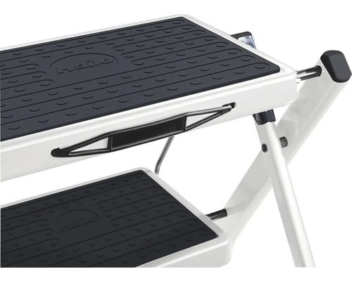 Detailansicht einer Trittleiter mit zwei Stufen