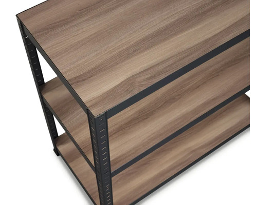 Étagère avec cadre en métal et planches en bois