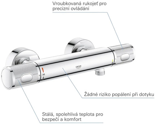 Robinet Grohe pour montage mural en détail