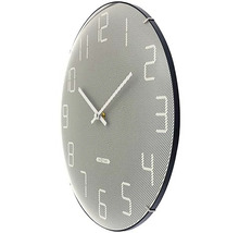 Horloge murale Shade verre bombé plastique gris Ø 35 cm