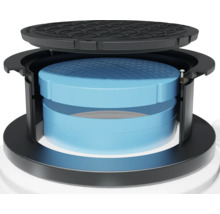 Couvercle de regard ouvert avec insert filtrant