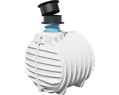 Regenwassertank mit schwarzem Dom