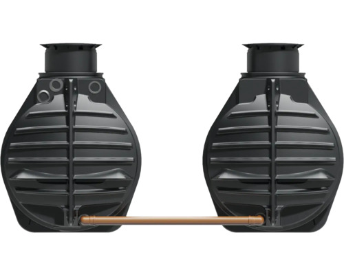 Doppeltank für Regenwassernutzung mit Verbindungsrohr