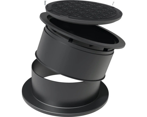 Aufsatzstück für einen Kontrollschacht mit Deckel