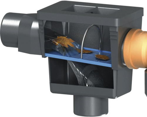 Dachrinne mit Laubfalleinsatz