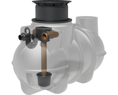 Regenwassernutzungsanlage mit Filter und Ablaufstopp