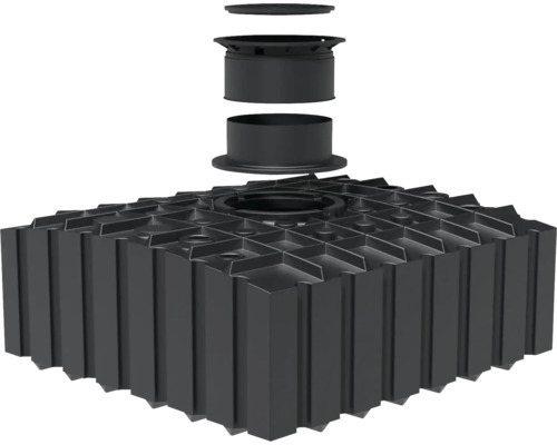 Versickerungsanlage mit Filterelementen und Inspektionsschacht