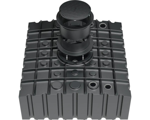 Regenwasserversickerungssystem mit Kontrollschacht