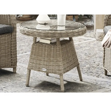 Balkonset Destiny MALAGA 2 Sessel + Tisch Ø60x55cm, natur meliert