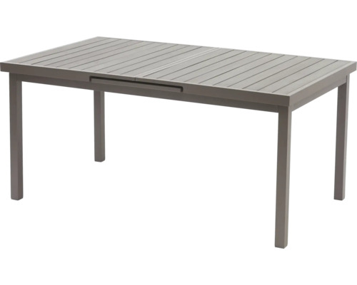 Ausziehbarer Gartentisch aus Aluminium mit Lattenmuster