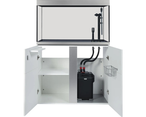 Combinaison aquarium avec meuble bas, filtre interne et filtre externe