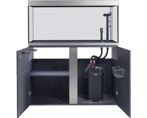 Aquarium avec meuble bas et accessoires