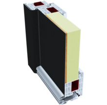 Haustür Aluminium/PVC Smart A400 2.0 RC2 anthrazit 1100 x 2100 mm Links inkl. Beschlagset, Stangengriff, Profilzylinder inkl. 3 Schlüssel